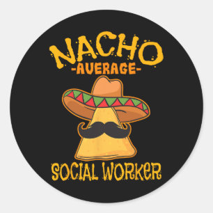 Adesivo Nacho Média de Trabalhadores Sociais Cin de Bem-Es