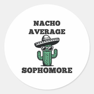 Adesivo Nacho Média do Sophomore Mexicano Cinco De Mayo
