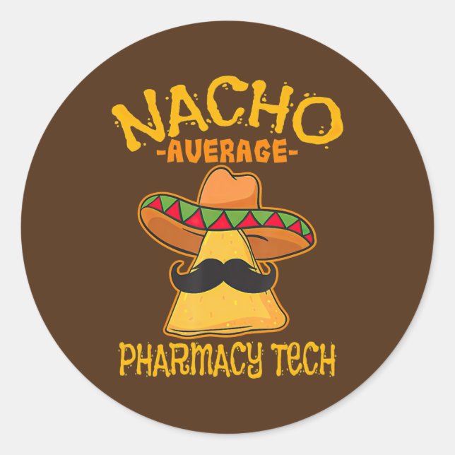 Adesivo Nacho Média Farmácia Farmacêutica Tech Cinco de (Frente)