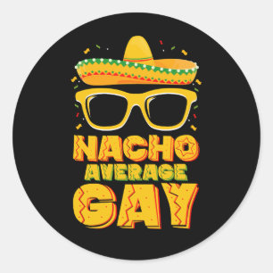 Adesivo Nacho Média Gay mexicana LGBTQ Cinco de Mayo