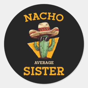 Adesivo Nacho Média Irmã Mexicana Cactus Sombrero Cinco