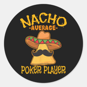 Adesivo Nacho Média Jogador de Poker Mexicano Jogos de Car