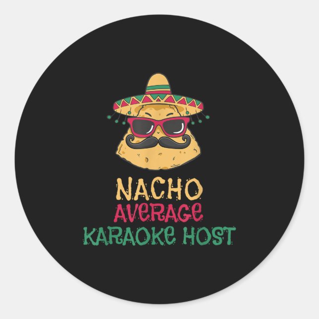 Adesivo Nacho Média Karaoke Host Cinco De Mayo (Frente)