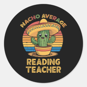 Adesivo Nacho Média Lendo Professor Mexicano Cinco De Maio