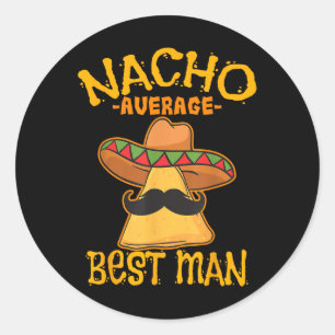 Adesivo Nacho Média Melhor Padrinho de casamento Homem Cin