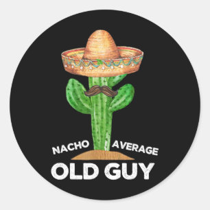 Adesivo Nacho Média Velha Cara Mexicana Engraçada Cinco
