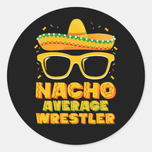 Adesivo Nacho Médio Wrestler Luta Cinco de Mayo