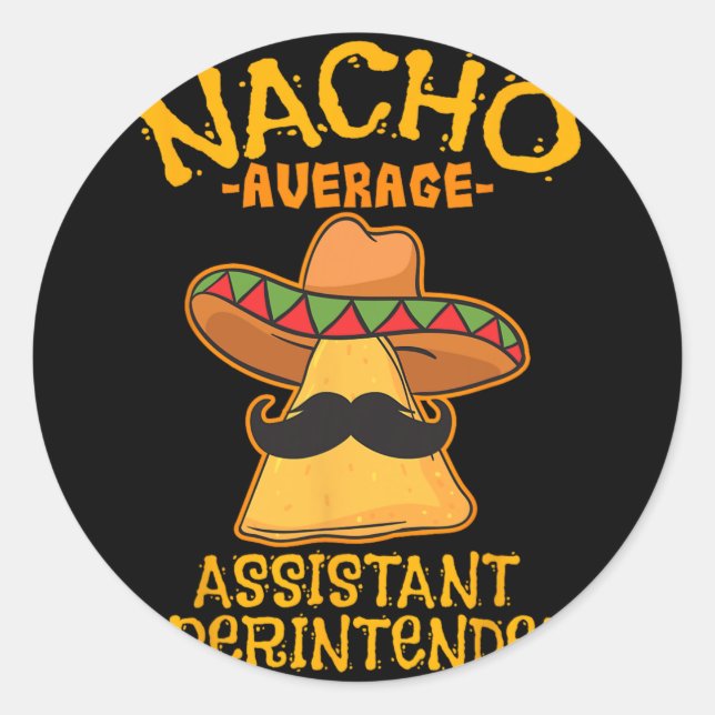Adesivo Nacho Superintendente Instantâneo Médio Cinco De M (Frente)
