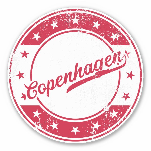 Adesivo Nacional - Copenhagen Denmark Sticker (Frente)