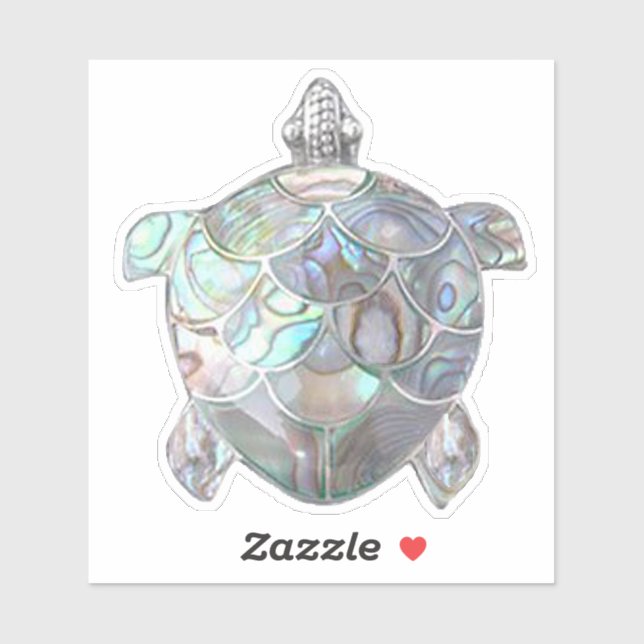 Adesivo Nacre e Silver Sea Turtle Sticker (Folha)