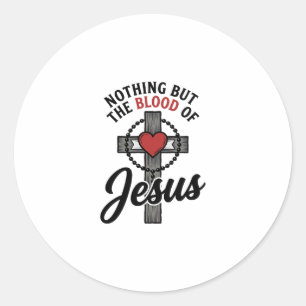 Adesivo Nada Além do Sangue de Jesus Camisa Vintage Cruz