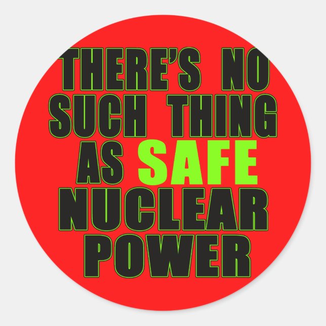 Adesivo Nada como Camisetas de energia nuclear seguros (Frente)