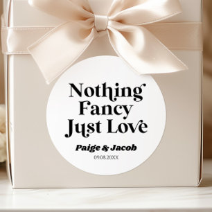 Adesivo Nada de Fantasia, Apenas Amor Retro Casual Casamen