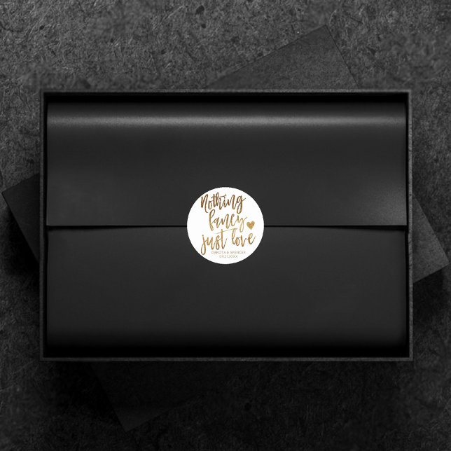 Adesivo Nada De Rico Apenas Amor | Dourada Micro Casamento (Criador carregado)