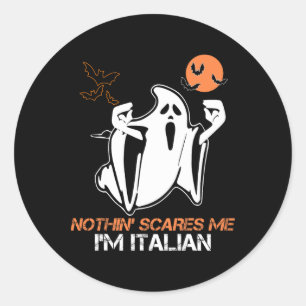 Adesivo Nada me assusta, sou o fantasma italiano Halloween