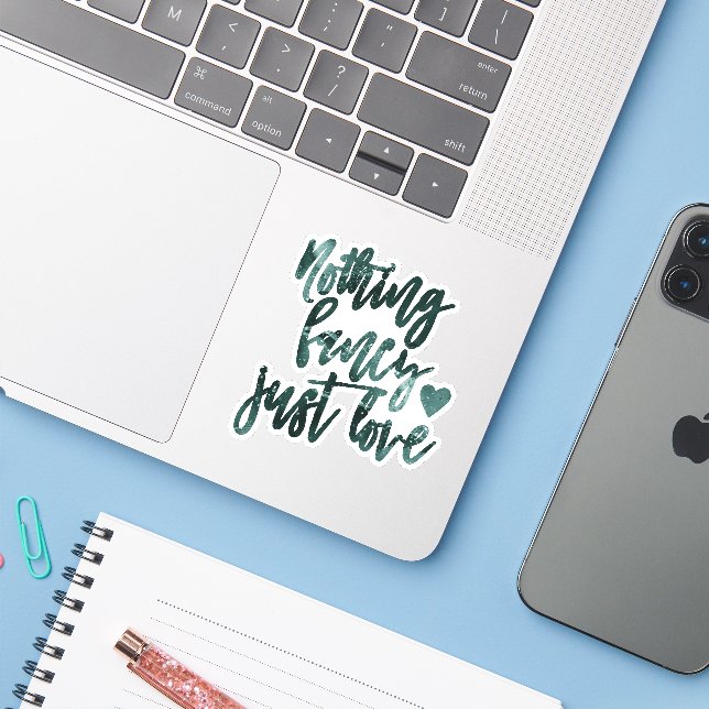 Adesivo Nada sofisticado, apenas amor | Scrapbook verde-te (Notebook com iPhone)