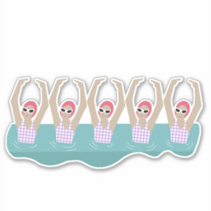 Adesivo Nadadores Artísticos   Ilustração da natação 