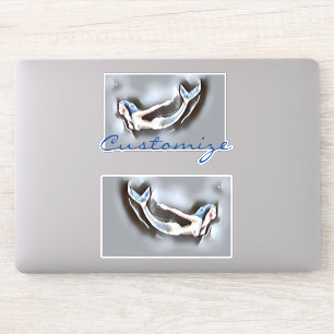 Adesivo Nadando Cinza Mermaid Thunder_Cove