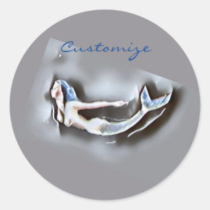 Adesivo Nadando Cinza Mermaid Thunder_Cove