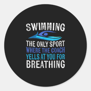 Adesivo Nadar Apenas Esporte Onde O Treinador Swimmer Ofer