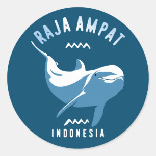 Adesivo Nadar com golfinhos em Raja Ampat