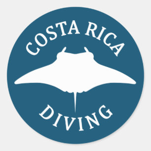 Adesivo Nadar Com Manta Ray - Divisor Costa Rica Scuba