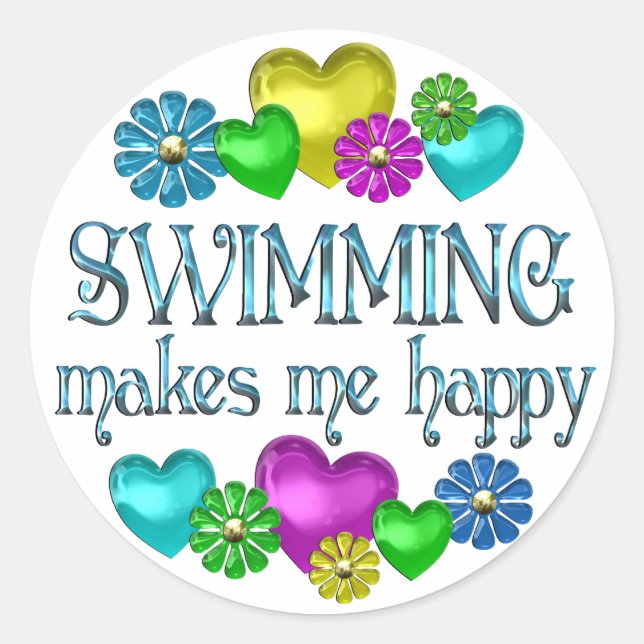 Adesivo Nadar Felicidade (Frente)