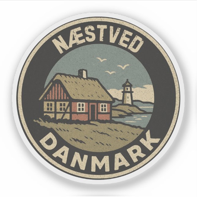 Adesivo Næ stved, Dinamarca Danmark (Frente)