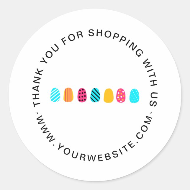 Adesivo Nail Salon, Cola Rosa Moderna (Frente)