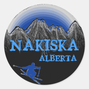 Adesivo Nakiska Alberta Canada Blue ski stickers