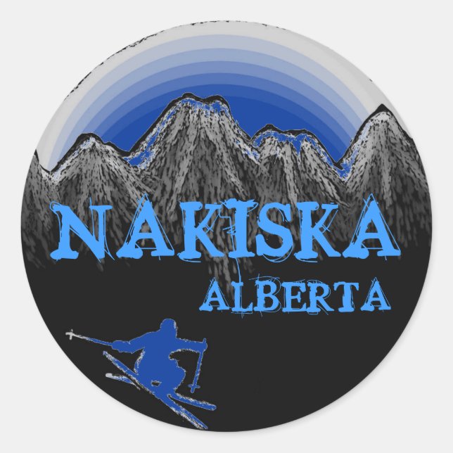 Adesivo Nakiska Alberta Canada Blue ski stickers (Frente)