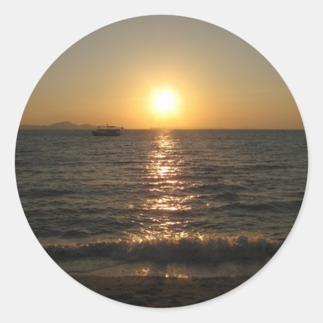 Adesivo Naklua Beach Sunset. Pattaya, Chonburi, Tailândia (Frente)