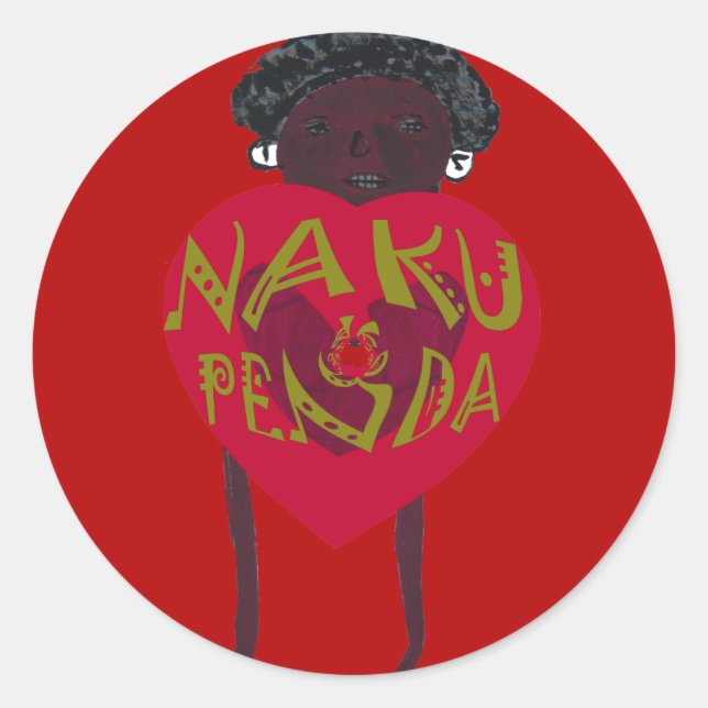 Adesivo Nakupenda Sana Art Impressão Swahili Design (Frente)