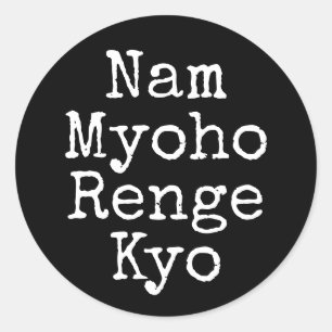 Adesivo Nam Myoho Renge Kyo Black Buddhism Mantra