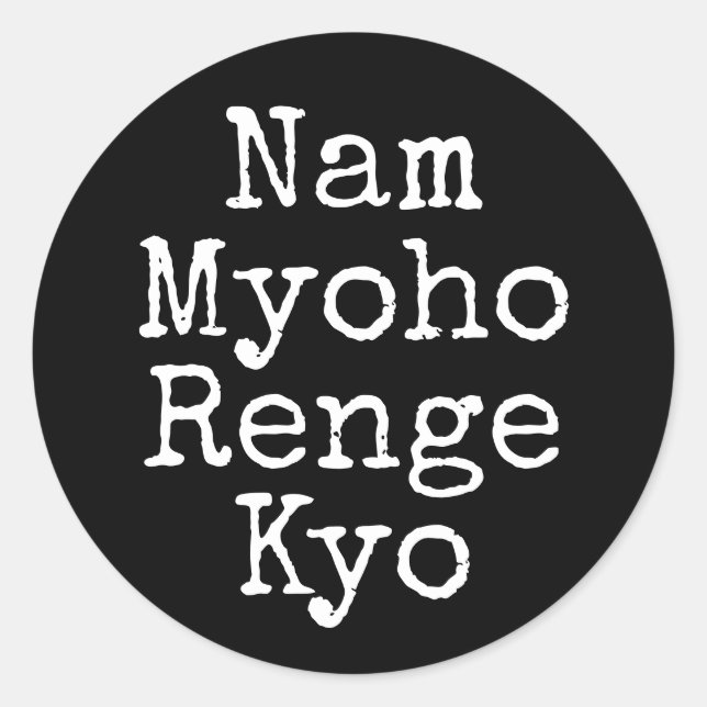 Adesivo Nam Myoho Renge Kyo Black Buddhism Mantra (Frente)