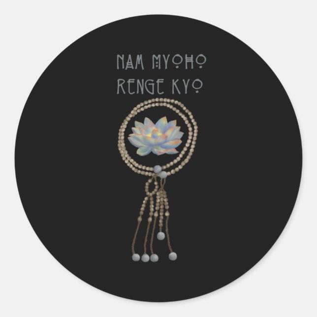 Adesivo Nam Myoho Renge Kyo Juzu Bead (Frente)