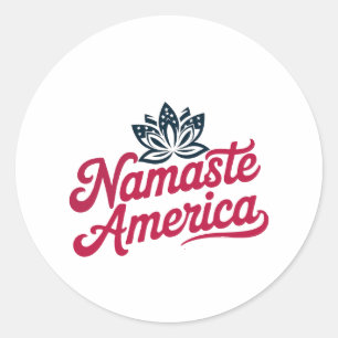 Adesivo Namaste America Lotus Patriotic Sticker