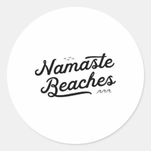 Adesivo Namaste Beaches Lindas Ondas de Praia Yoga Summer