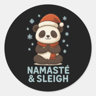 Adesivo Namasté E Trenó Panda Yoga Natal Fofo