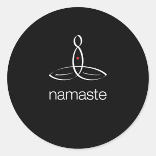 Adesivo Namaste - estilo regular branco