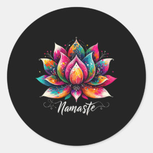 Adesivo Namaste Ioga Flor de Lótus Meditação Zen Boêmio