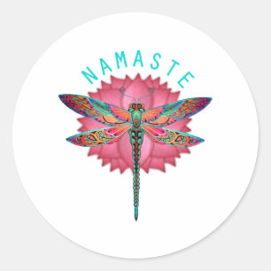 Adesivo Namaste Lotus Dragonfly Yoga