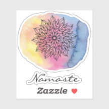 *~* Namaste Mandala Abstrato Watercolor Stick