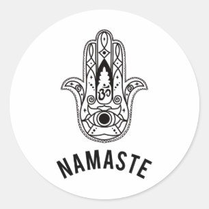 Adesivo Namaste Mão Hamsa Yoga Hinduísmo Vedas Ohm