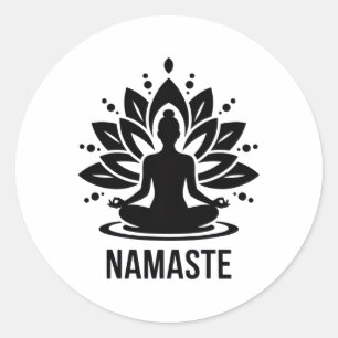 Adesivo Namaste Meditação Amantes de Yoga Relaxamento Espi