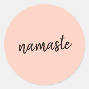 Adesivo Namaste Meditação de Ioga Moderna Pica Rosa