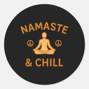 Adesivo Namaste Retro Vintage e Chill Meditação e Ioga