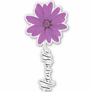 Adesivo Namaste Script Puro Flower Stem