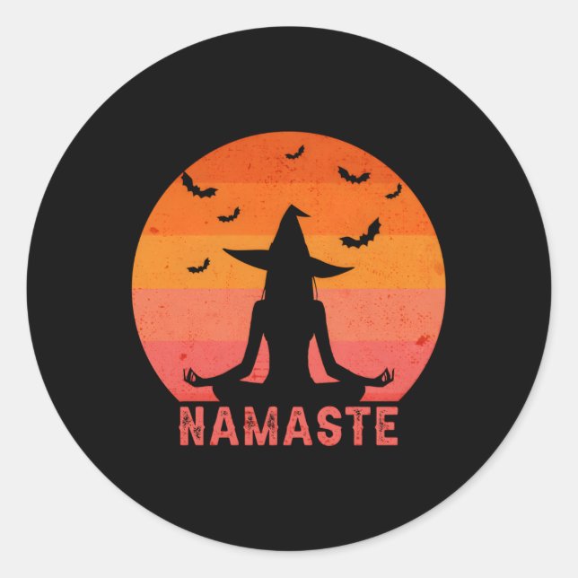 Adesivo Namaste Witches Halloween Yoga Witches (Frente)