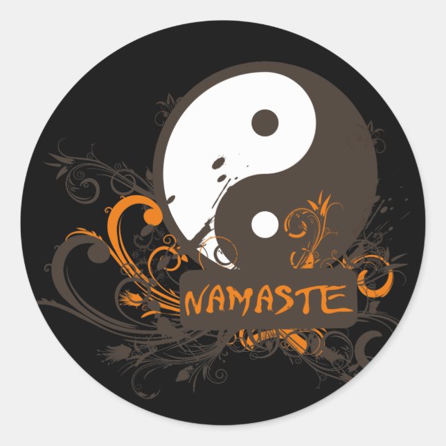 Adesivo Namaste Yin Yang (Frente)